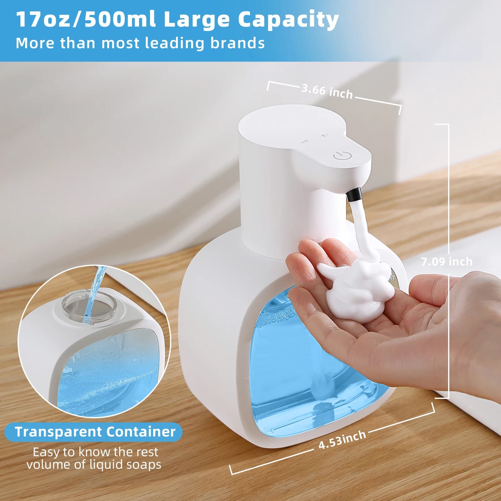 New smart sensor soap dispenser, automatic hand washer, electric foam hand sanitizer, detergent soap dispenser